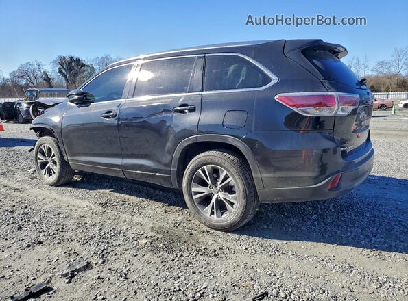 5TDKKRFH1GS160271 2016 TOYOTA HIGHLANDER Black Tył lewy