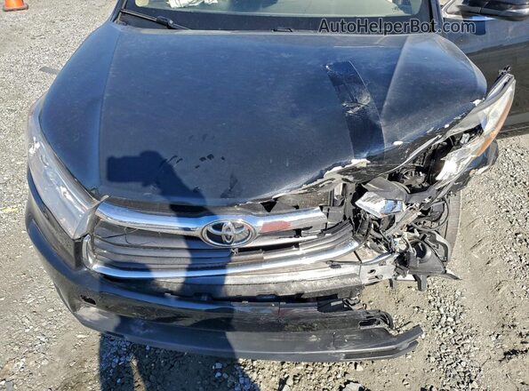 5TDKKRFH1GS160271 2016 TOYOTA HIGHLANDER Black Widok komory silnika