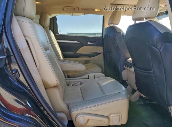 5TDKKRFH1GS160271 2016 TOYOTA HIGHLANDER Black Widok wnętrza z tyłu