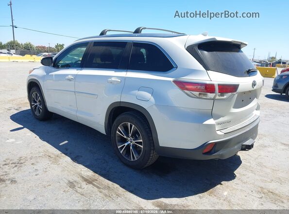 5TDKKRFH1GS165471 2016 TOYOTA HIGHLANDER White უკანა მარცხენა