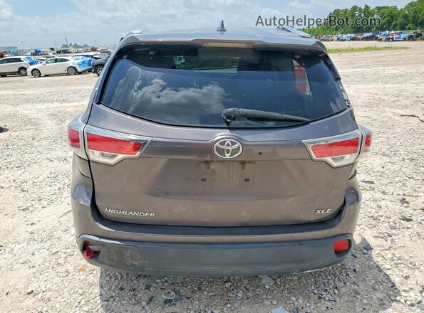 5TDKKRFH3GS502724 2016 TOYOTA HIGHLANDER Серый Вид сзади