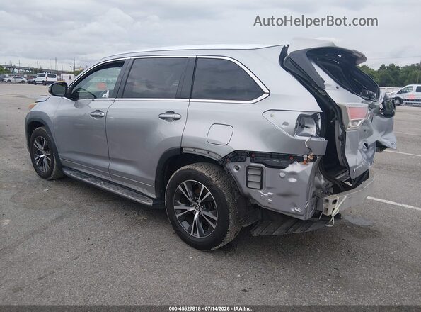 5TDKKRFH3GS503887 2016 TOYOTA HIGHLANDER Silver Trasero izquierdo