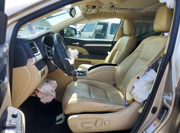 5TDKKRFH3GS505901 2016 TOYOTA HIGHLANDER Beige წინა სალონის ხედი