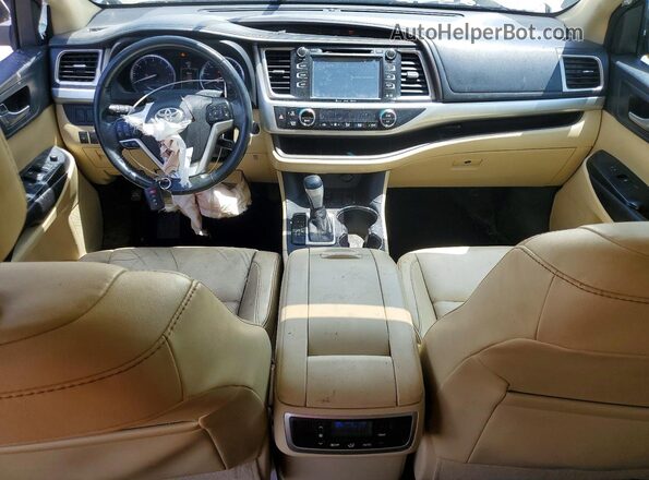 5TDKKRFH3GS505901 2016 TOYOTA HIGHLANDER Beige წინა პანელის ხედი