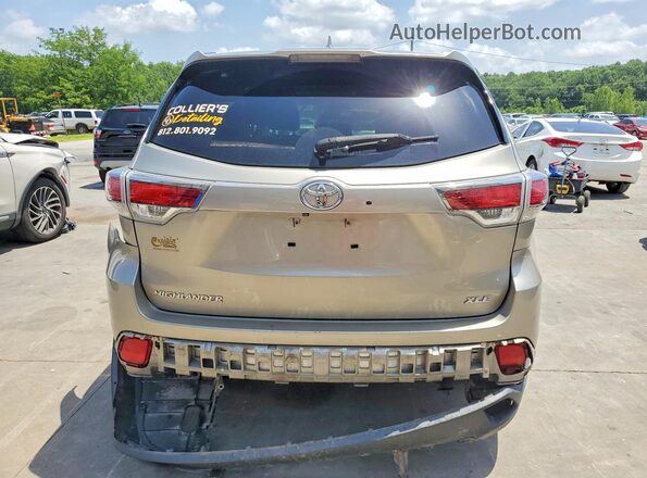 5TDKKRFH3GS505901 2016 TOYOTA HIGHLANDER Beige უკანა ხედი