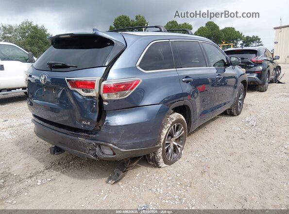 5TDKKRFH5GS127998 2016 TOYOTA HIGHLANDER Blue უკანა მარჯვენა