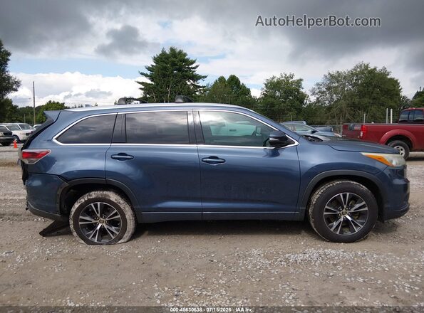 5TDKKRFH5GS127998 2016 TOYOTA HIGHLANDER Blue უკანა სალონის ხედი