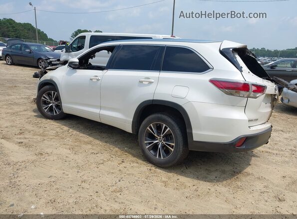 5TDKKRFH5GS166722 2016 TOYOTA HIGHLANDER White Trasero izquierdo