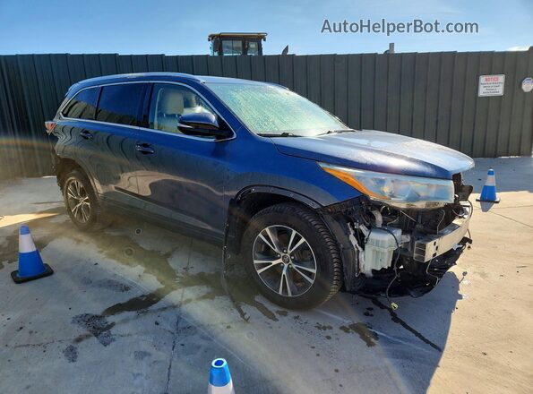 5TDKKRFH5GS502692 2016 TOYOTA HIGHLANDER Charcoal Front right