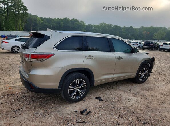 5TDKKRFH6GS143014 2016 TOYOTA HIGHLANDER Beige უკანა მარჯვენა