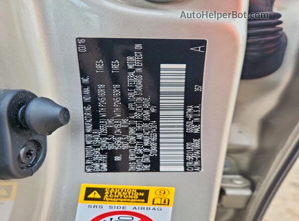 5TDKKRFH6GS143014 2016 TOYOTA HIGHLANDER Beige ძრავის განყოფილების ხედი