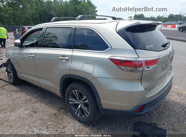 5TDKKRFH6GS501230 2016 TOYOTA HIGHLANDER Tan Задня ліва чверть