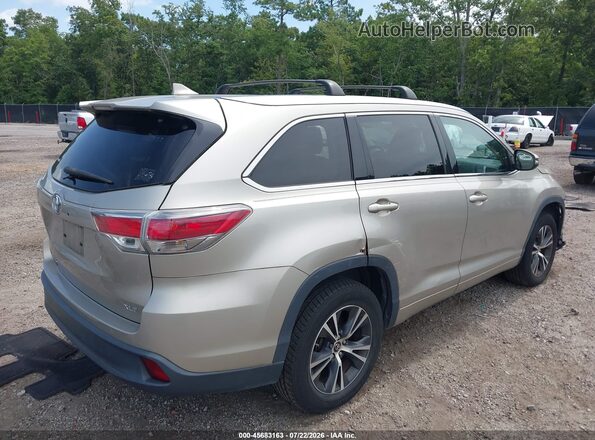 5TDKKRFH6GS501230 2016 TOYOTA HIGHLANDER Tan Задня права чверть