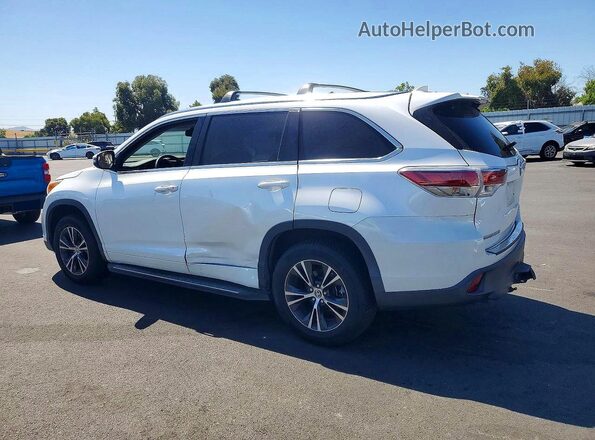 5TDKKRFH8GS131060 2016 TOYOTA HIGHLANDER White Задня ліва чверть