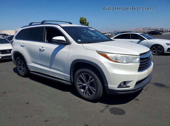 5TDKKRFH8GS131060 2016 TOYOTA HIGHLANDER White Передня права чверть