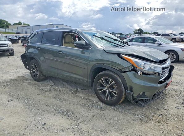 5TDKKRFH8GS161515 2016 TOYOTA HIGHLANDER Green Front right