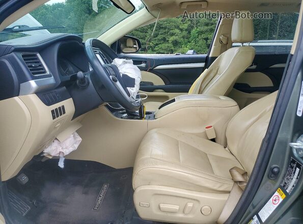 5TDKKRFH8GS161515 2016 TOYOTA HIGHLANDER Green Front interior view