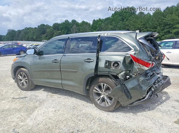 5TDKKRFH8GS161515 2016 TOYOTA HIGHLANDER Green Rear left