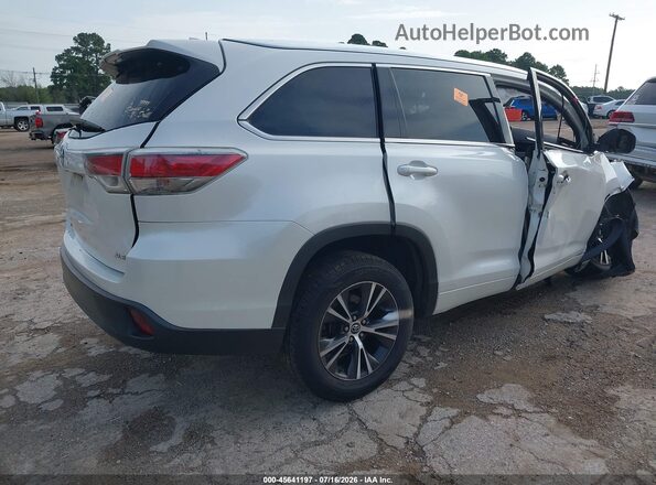 5TDKKRFH9GS124165 2016 TOYOTA HIGHLANDER White უკანა მარჯვენა