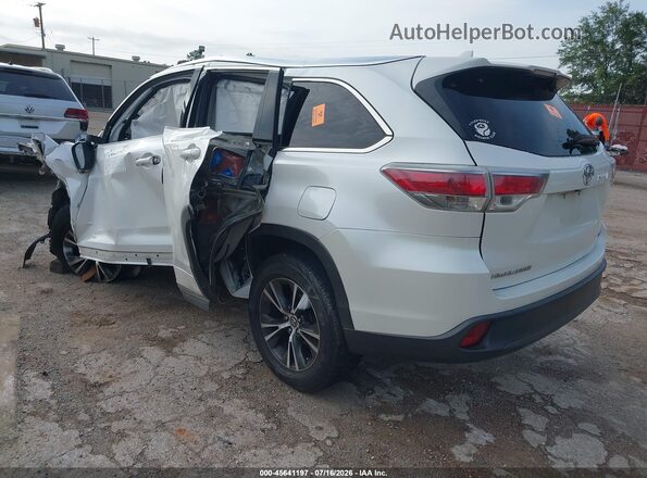 5TDKKRFH9GS124165 2016 TOYOTA HIGHLANDER White უკანა მარცხენა