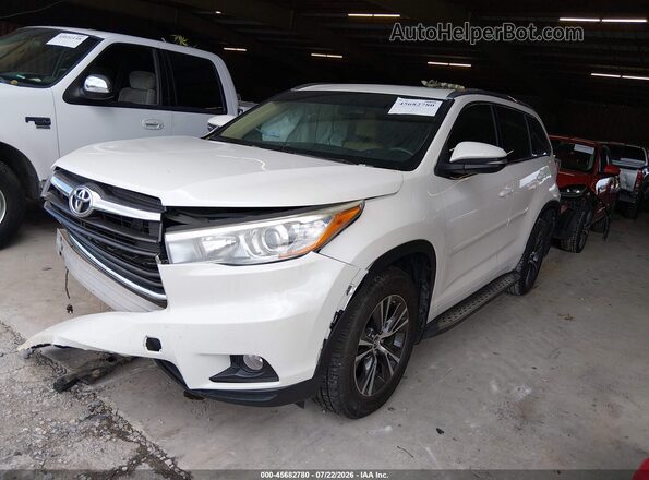 5TDKKRFH9GS168456 2016 TOYOTA HIGHLANDER White Առջևի ձախ երեք քառորդ տեսարան