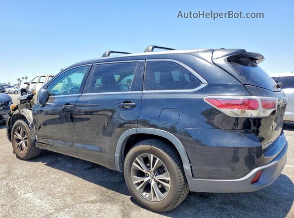 5TDKKRFH9GS507216 2016 TOYOTA HIGHLANDER Черный Задняя левая четверть