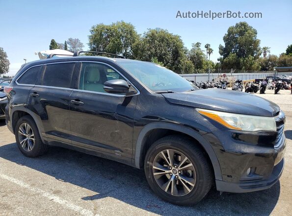5TDKKRFH9GS507216 2016 TOYOTA HIGHLANDER Черный Передняя правая четверть