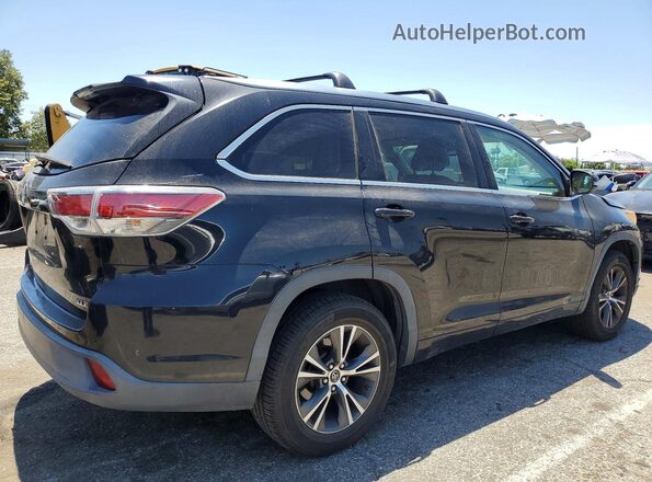 5TDKKRFH9GS507216 2016 TOYOTA HIGHLANDER Черный Задняя правая четверть