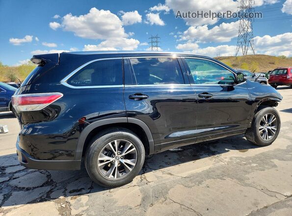 5TDKKRFHXGS151617 2016 TOYOTA HIGHLANDER Черный Задняя правая четверть