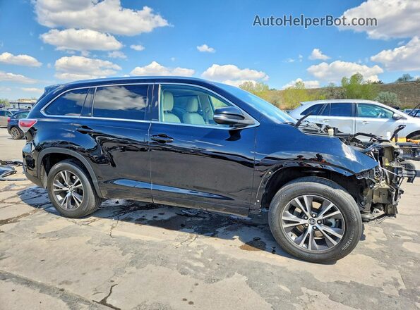 5TDKKRFHXGS151617 2016 TOYOTA HIGHLANDER Черный Передняя правая четверть