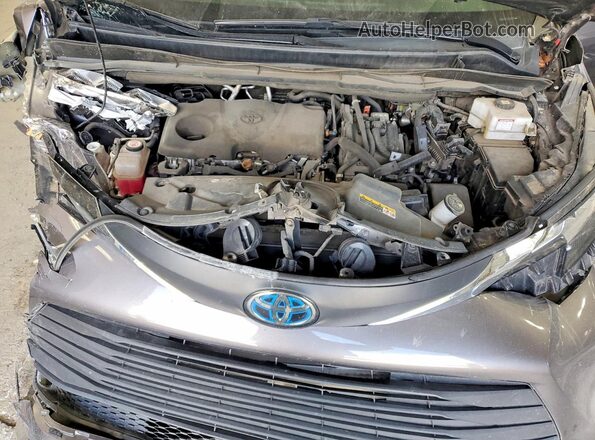 5TDKRKEC3MS036815 2021 TOYOTA SIENNA Gray Vista del compartimento del motor