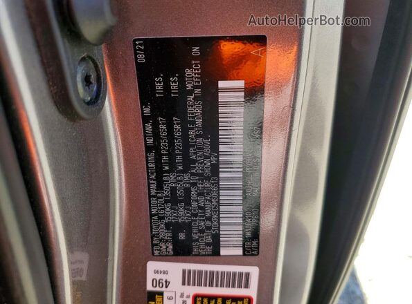 5TDKRKEC5MS066513 2021 TOYOTA SIENNA Gray VIN კოდის სტიკერის ხედი
