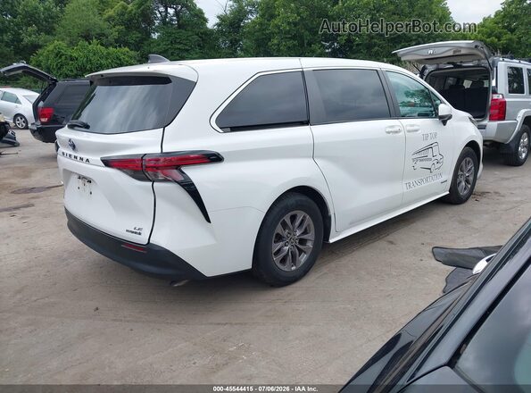 5TDKRKEC7MS045811 2021 TOYOTA SIENNA White უკანა მარჯვენა