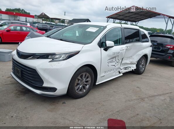 5TDKRKEC7MS045811 2021 TOYOTA SIENNA White წინა მარცხენა ხედი სამი მეოთხედიდან