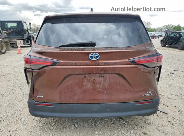5TDKSKFC5MS016343 2021 TOYOTA SIENNA Brown Հետևի տեսք