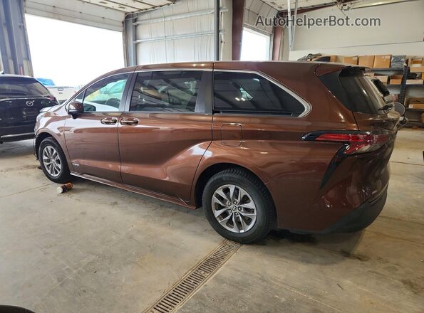 5TDKSKFC5MS034082 2021 TOYOTA SIENNA Brown Հետևի ձախ