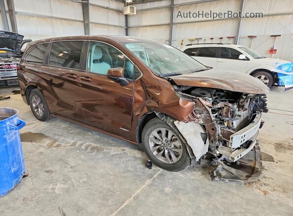5TDKSKFC5MS034082 2021 TOYOTA SIENNA Brown Առջևի աջ