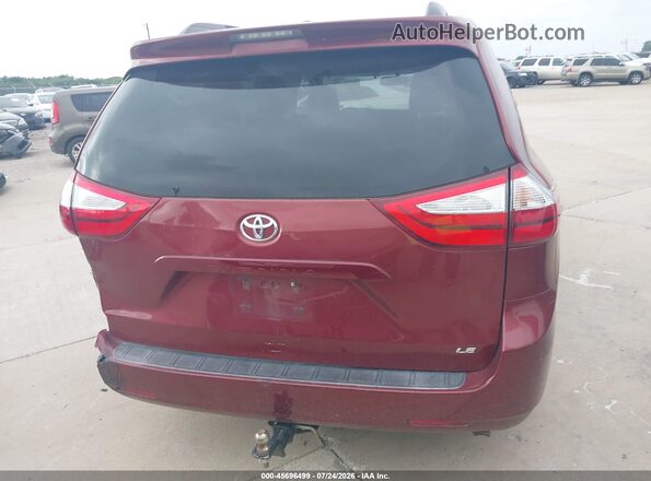 5TDKZ3DC0HS774455 2017 TOYOTA SIENNA Maroon 