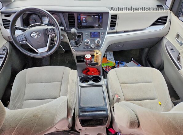 5TDKZ3DC0HS825405 2017 TOYOTA SIENNA Gray Dashboard view