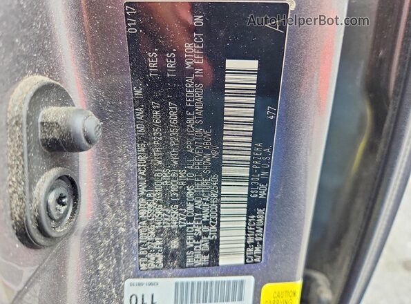 5TDKZ3DC0HS825405 2017 TOYOTA SIENNA Gray VIN sticker view