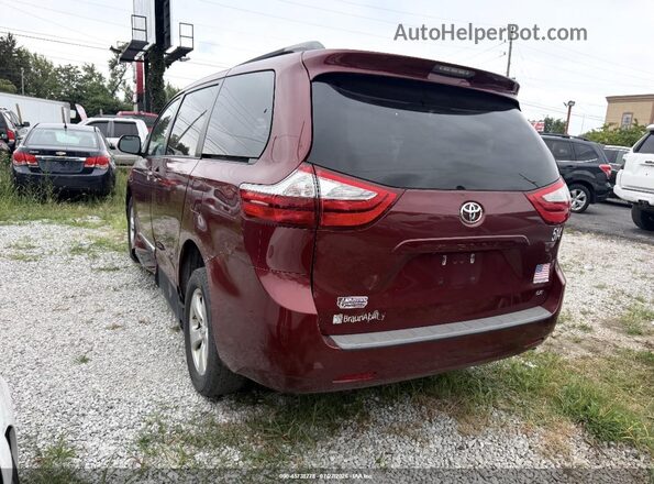 5TDKZ3DC0HS845833 2017 TOYOTA SIENNA Red Tył lewy