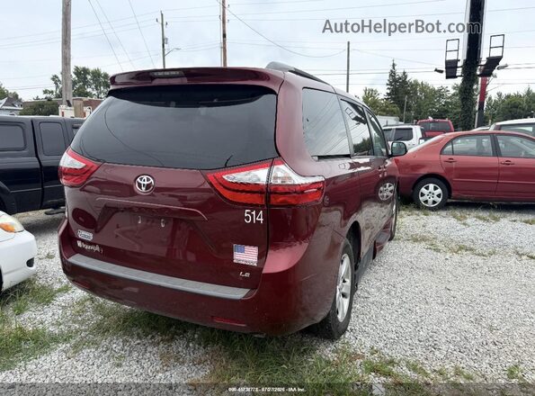 5TDKZ3DC0HS845833 2017 TOYOTA SIENNA Red Tył prawy