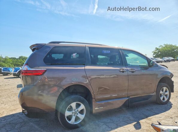 5TDKZ3DC2JS964182 2018 TOYOTA SIENNA Желто-коричневый Задняя правая четверть