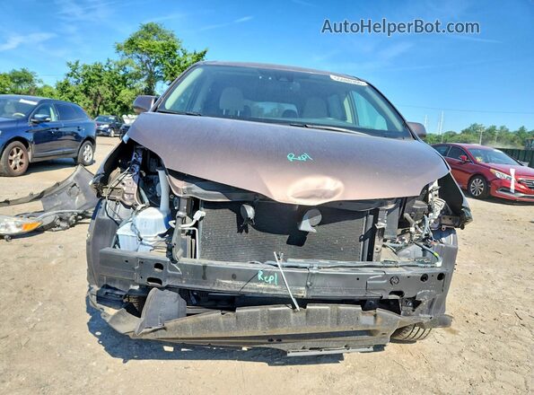 5TDKZ3DC2JS964182 2018 TOYOTA SIENNA Желто-коричневый Вид спереди