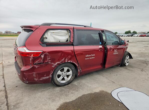 5TDKZ3DC3HS769041 2017 TOYOTA SIENNA Burgundy Rear right