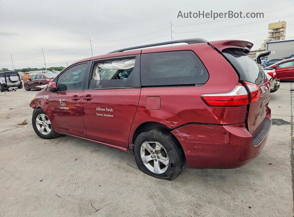 5TDKZ3DC3HS769041 2017 TOYOTA SIENNA Burgundy Rear left