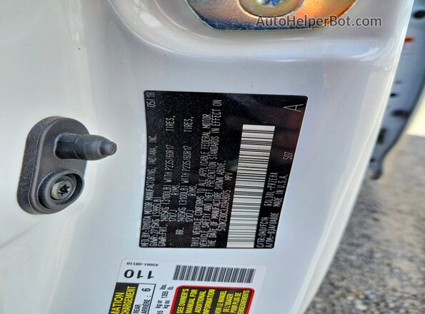 5TDKZ3DC3JS949075 2018 TOYOTA SIENNA Белый Вид наклейки с VIN-кодом