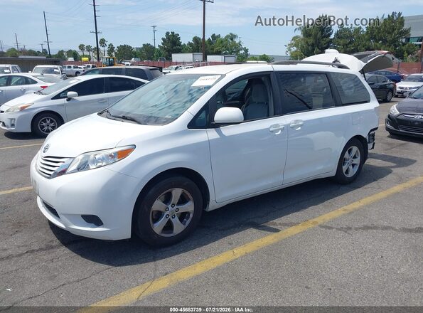 5TDKZ3DC4HS783434 2017 TOYOTA SIENNA White წინა მარცხენა ხედი სამი მეოთხედიდან