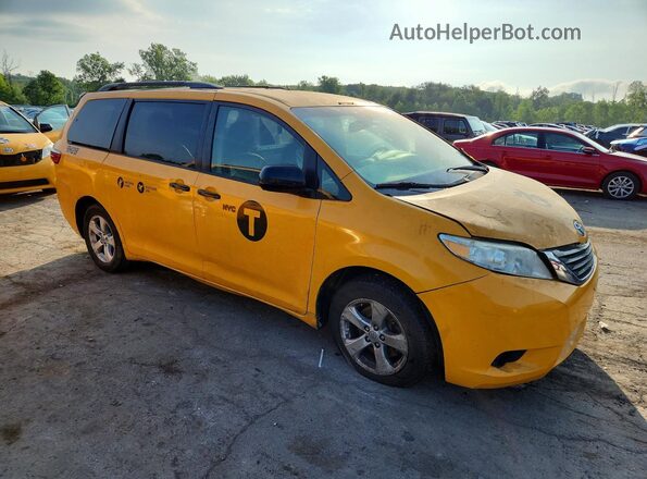 5TDKZ3DC4HS876051 2017 TOYOTA SIENNA Yellow Առջևի աջ