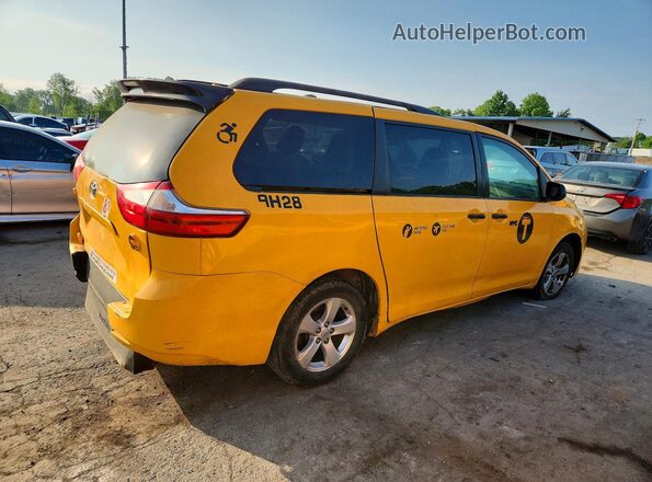 5TDKZ3DC4HS876051 2017 TOYOTA SIENNA Yellow Հետևի աջ